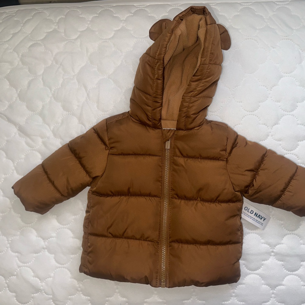 Carter's Tan Puffer Jacket with Hood